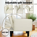 Artiss Sofa Bed 3 Seater Tufted Faux Linen Beige - RnR Galore