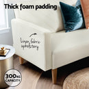 Artiss Sofa Bed Convertible Lounge 3 Seater Futon Couch Recliner Fabric Beige - RnR Galore