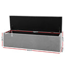 Artiss Storage Ottoman Blanket Box 140cm Linen Grey - RnR Galore
