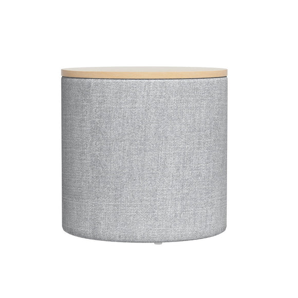 Artiss Storage Ottoman Blanket Box 40cm Linen Round Grey - RnR Galore