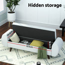 Artiss Storage Ottoman Blanket Box Armrest 140cm Grey - RnR Galore