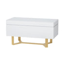 Artiss Storage Ottoman Blanket Box Criss - cross Linen White - RnR Galore