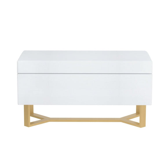 Artiss Storage Ottoman Blanket Box Criss - cross Linen White - RnR Galore