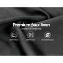 Artiss Tino Bed Frame Double Size Charcoal Fabric - RnR Galore