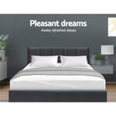 Artiss Tino Bed Frame Double Size Charcoal Fabric - RnR Galore