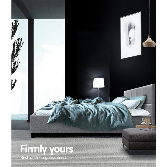 Artiss Tino Bed Frame Queen Size Grey Fabric - RnR Galore