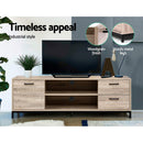 Artiss TV Cabinet Entertainment Unit 132cm Pine Tania - RnR Galore