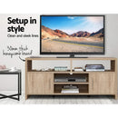 Artiss TV Cabinet Entertainment Unit 140cm Oak Ken - RnR Galore