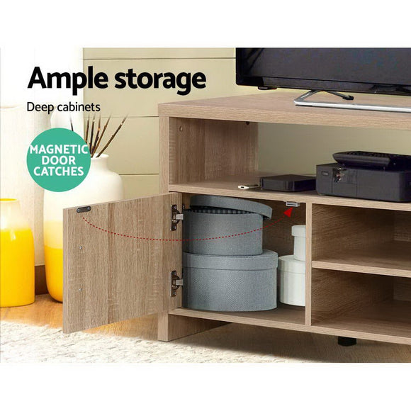 Artiss TV Cabinet Entertainment Unit 140cm Oak Ken - RnR Galore