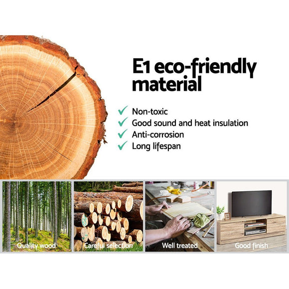 Artiss TV Cabinet Entertainment Unit 160cm Pine Charles - RnR Galore