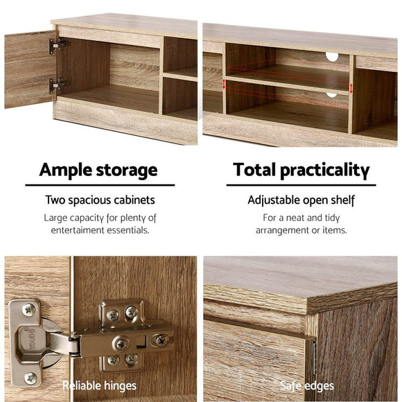 Artiss TV Cabinet Entertainment Unit 160cm Pine Charles - RnR Galore