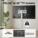 Artiss TV Stand 24 - 55" Swivel Height Adjustable Floor Mount for TVs - RnR Galore
