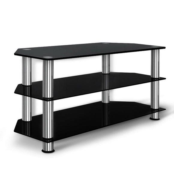 Artiss TV Stand 3 Tiers Storage Shelf Rack Tempered Glass Entertainment Unit - RnR Galore