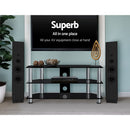 Artiss TV Stand 3 Tiers Storage Shelf Rack Tempered Glass Entertainment Unit - RnR Galore