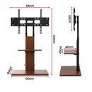 Artiss TV Stand 32 - 70" Wooden Tray Swivel Height Adjustable - RnR Galore