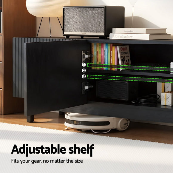Artiss TV Unit Entertainment Unit Storage Cabinet 180cm Black - RnR Galore