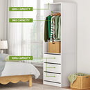 Artiss Wardrobe Clothes Closet Storage Organizer White - RnR Galore