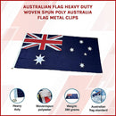 Australian Flag Heavy Duty Woven Spun Poly Australia Flag Metal Clips - RnR Galore