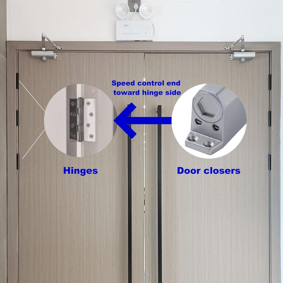 Auto Commercial Door Closers Hydraulic Door Closer for Home Commercial Door 45 - 60kg - RnR Galore