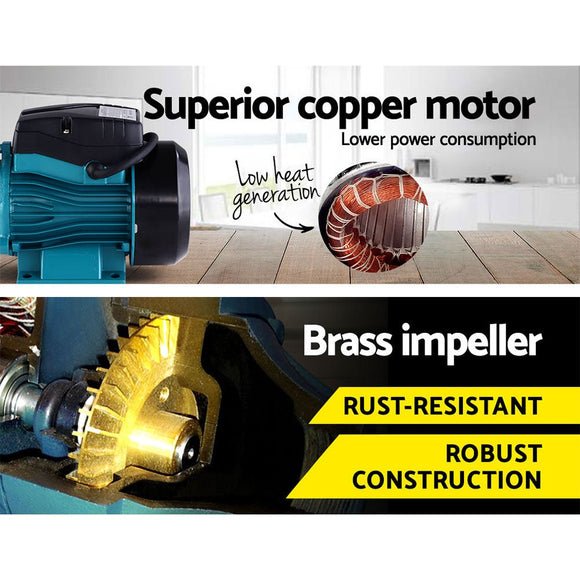 Auto Peripheral Water Pump Clean Electric Garden Farm Rain Tank Irrigation QB60 Yellow - RnR Galore