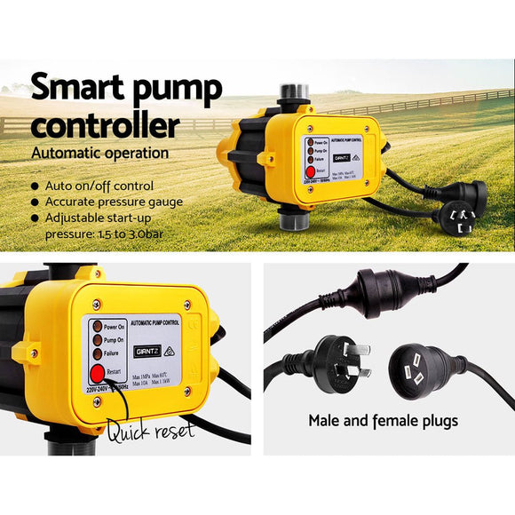 Auto Peripheral Water Pump Clean Electric Garden Farm Rain Tank Irrigation QB60 Yellow - RnR Galore