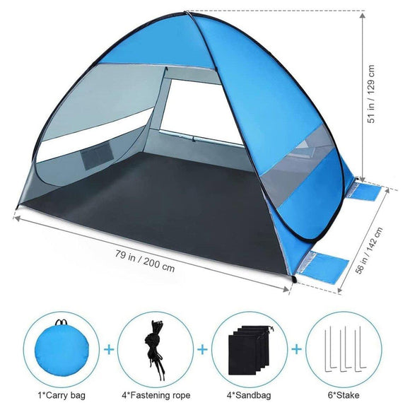 Automatic Pop Up Beach Tent UV Protection Portable Sunshade Shelter Outdoor - RnR Galore