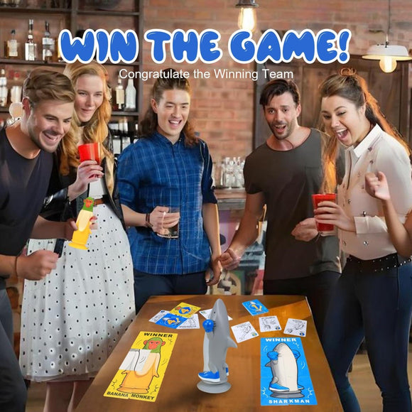 Banana Monkey vs Sharkman Flip Game – Fun Toss & Flip Challenge for Family, Party & Group Play | Other Action Games Available In - Store - RnR Galore