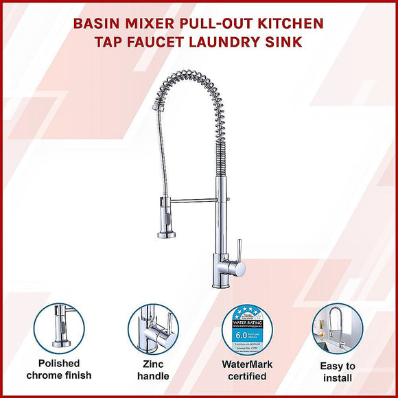 Basin Mixer Pull - Out Kitchen Tap Faucet Laundry Sink - RnR Galore