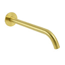 Bathroom 300mm Long Wall Mounted Extention Bath Tub Filler Spout Brushed Gold - RnR Galore
