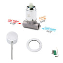Bathroom Chrome Round Pin Lever Handle Hot Cold Water Tapware Shower Mixer Valve - RnR Galore