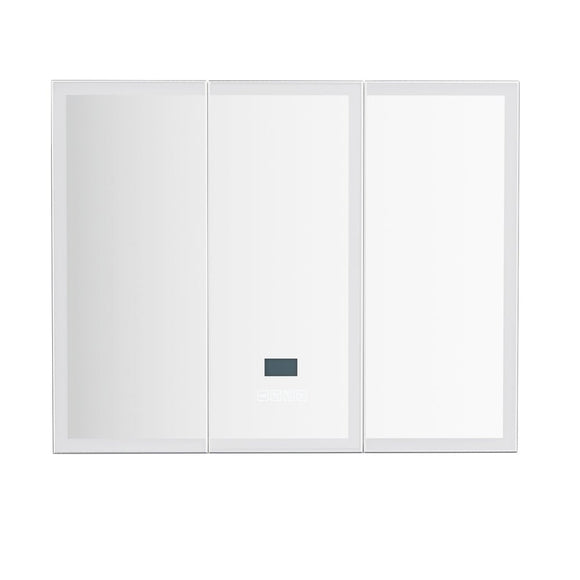 Bathroom Mirror Cabinet LED Light 900x720mm Medicine Wall Storage - RnR Galore