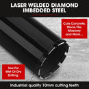 Baumr - AG Diamond Core Drill Bit 114mm Concrete Wet Dry Tile Stone Brick Marble 1 - 1/4 UNC - RnR Galore