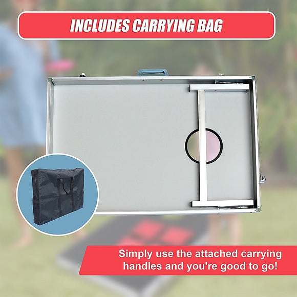 Bean Bag Toss Cornhole Game Set Aluminium Frame Portable Design - RnR Galore