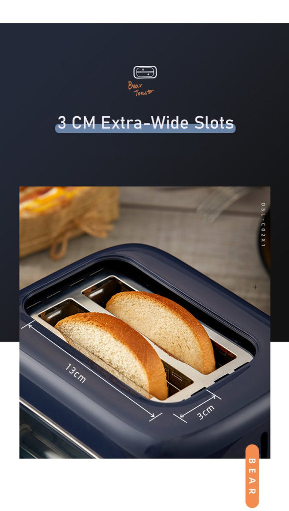 BEAR Double Slots Bread Toaster With Glass Window DSL - C02X1 - RnR Galore