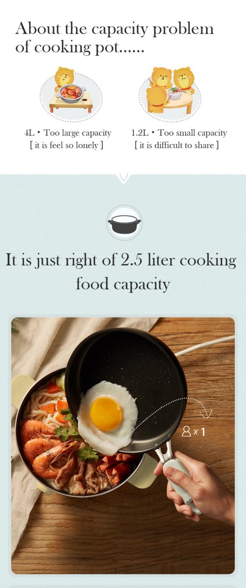 BEAR Multifunction Cooking Pot Hot Pot DHG - B25Z1 - RnR Galore
