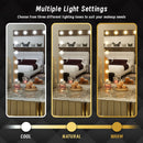 Beauty Mirror with 18 LED Bulbs, Colour Settings, White Frame, and USB A and C Ports - RnR Galore