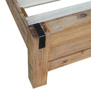 Bed Frame Double Size in Solid Wood Veneered Acacia Bedroom Timber Slat in Oak - RnR Galore