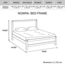 Bed Frame King Single Size in Solid Wood Veneered Acacia Bedroom Timber Slat in Oak - RnR Galore
