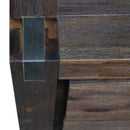 Bedside Table 2 drawers Night Stand Solid Wood Acacia Storage in Chocolate Colour - RnR Galore