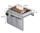 Beige Foldable Sofa Armrest Organizer With 3 - Zones - 20kg Load Capacity, Thickended Oxford Cloth Storage Bag for Dorms, Cars & Living Rooms - RnR Galore