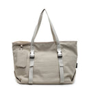Beige Modern Utility Tote Bag for Women - Large Capacity Shoulder Bag with Detachable Pouch for Work, School & Travel - RnR Galore