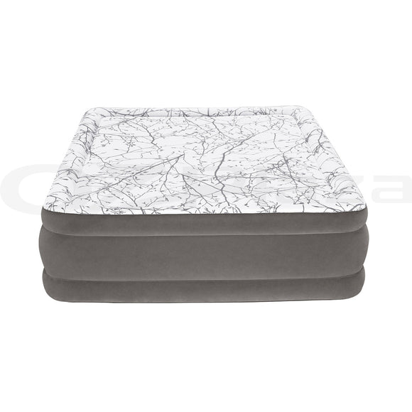 Bestway Air Mattress Queen Inflatable Bed 46cm Airbed Decorated Surface Grey - RnR Galore