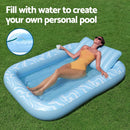 Bestway Float Floating Seat Pool Lounger Inflatable Lounge Chair Bed Pillow Cup Holder 2.03MX1.37M - RnR Galore