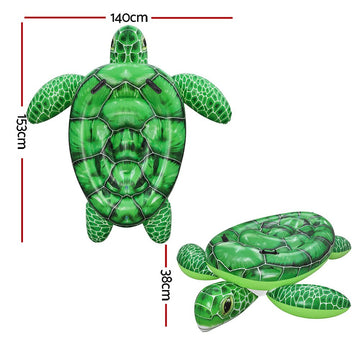 Bestway Float Turtle Rider Inflatable Ride On Floating Pool Lounger 153x140CM - RnR Galore