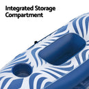 Bestway Inflatable Floating Float Lounger with Sunshade Canopy 1.98Mx1.12M Blue - RnR Galore