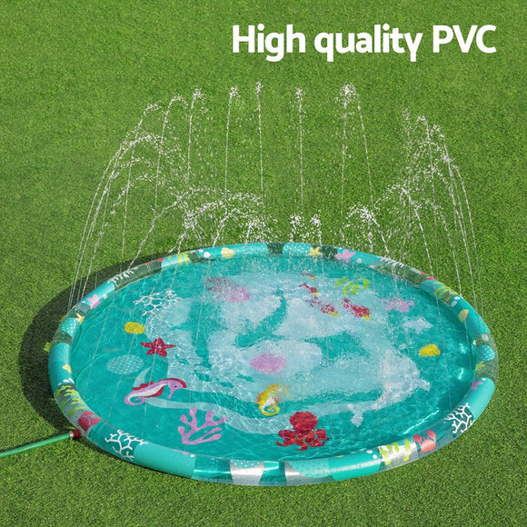 Bestway Kids Inflatable Pad Round Splash Pool Sprinkler Spray Toys Marine 165cm - RnR Galore