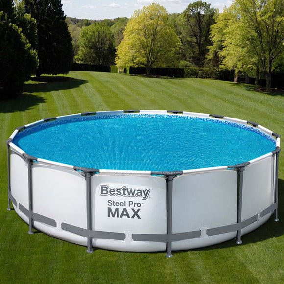 Bestway Pool Cover Solar Fits 4.17m Round Above Ground Swimming Pool Blanket - RnR Galore