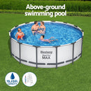 Bestway Swimming Pool 427x427x122cm Steel Frame Above Ground Pools Round Filter Pump Ladder - RnR Galore