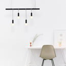 Bikkel 4 Lights Pendant Light - Black - RnR Galore