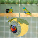 Bird Nest Parrot Nest Coconut Shell Braided Twine Colourful Cage Hanging Bed - White - Brown - Screw Model - RnR Galore